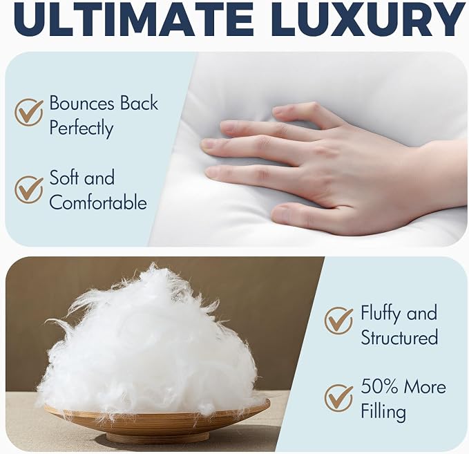 MIULEE 12x24 Synthetic Down Alternative Pillow Insert Decorative Throw Pillow 12 x 24 Inch Body Bed Sleeping Ultra Soft Fluffy Form for Sofa Couch Bed