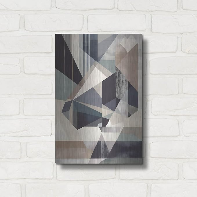 'Geometric 4' by Petals Prints Design, Metal Wall Art, 12"x16"