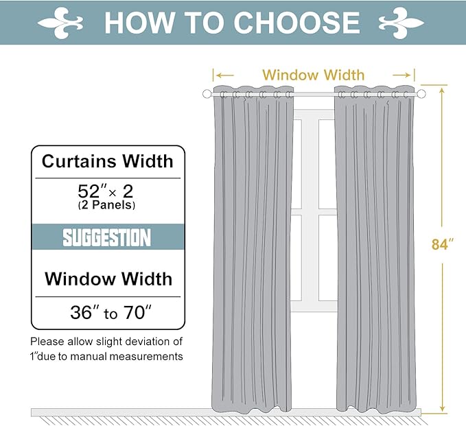 ChrisDowa 100% Blackout Curtains for Bedroom with Black Liner, 2 Thick Layers Total Blackout Thermal Insulated Grommet Window Curtains 2 Panels Set (Cappuccino, 52 x 84 Inch)