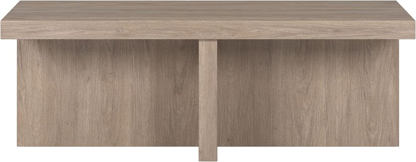 Henn&Hart Elna Coffee Table, 44" Wide,Grey