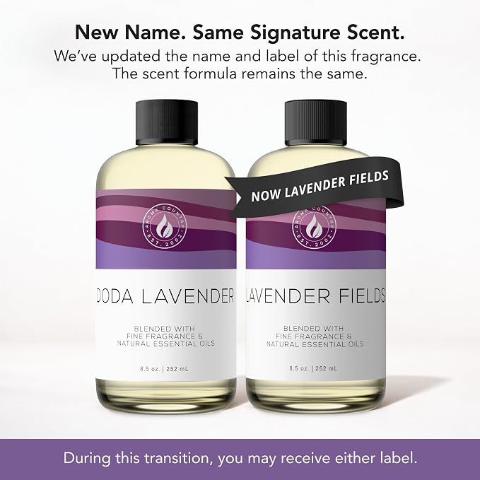 Aroma Country Lavender Fields Luxury Diffuser Oil Refill (8.5 Fl Oz) | Hotel-Inspired • Long-Lasting Home Fragrance • for Aromatherapy, Reed Diffusers, Diffuser Machines & Room Sprays