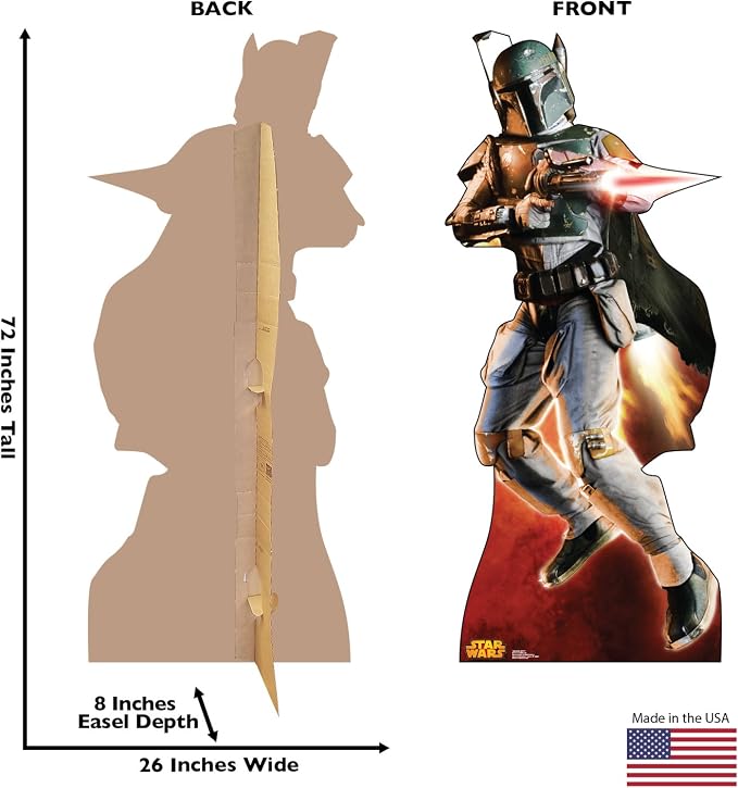 Cardboard People Boba Fett Life Size Cardboard Cutout Standup - Star Wars Classics Retouched