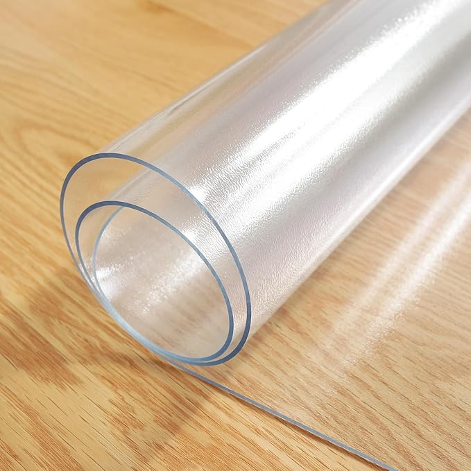 LovePads Frosted Desk Mat 23 x 47 Inch, 1.5mm Thick Frosted Table Protector, Waterproof Plastic Table Cover Protector, PVC Desk Protector Mat, Vinyl Desk Cover for Desktop, Coffee & Dining Table