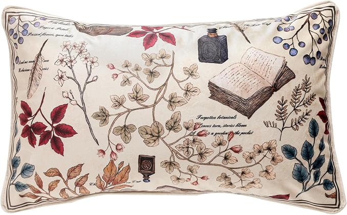 ISAENNE Designer Vintage Velvet Throw Pillow Cover,20"x12"-Xipeia | Pillow Cover,Concealed Zipper Design,Dragonfly Pattern,Sofas,Bedroom,Living Room,Lounge Chairs,All Season Home Decor