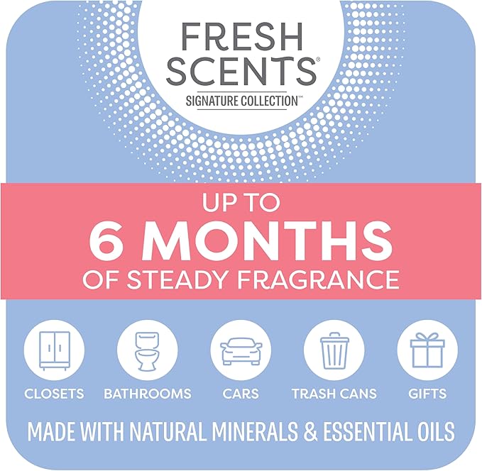 Fresh Scents Scented Sachets | Lavender | Home Fragrance | Long Lasting (Up to 6 Months) | Air Freshener for Closets, Drawers, & Cars | 6 Pack