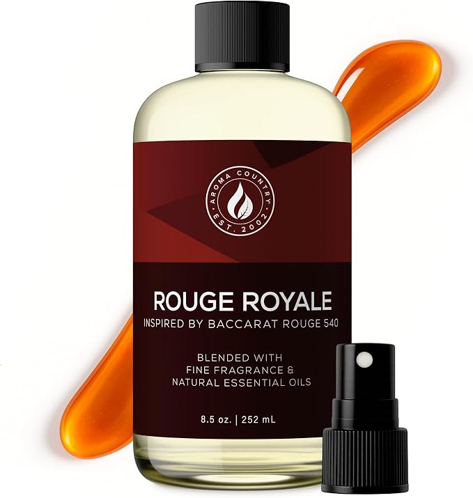 Aroma Country Rouge Royale Luxury Diffuser Oil Refill (8.5 Fl Oz) | Hotel-Inspired • Long-Lasting Home Fragrance • for Aromatherapy, Reed Diffusers, Diffuser Machines & Room Sprays