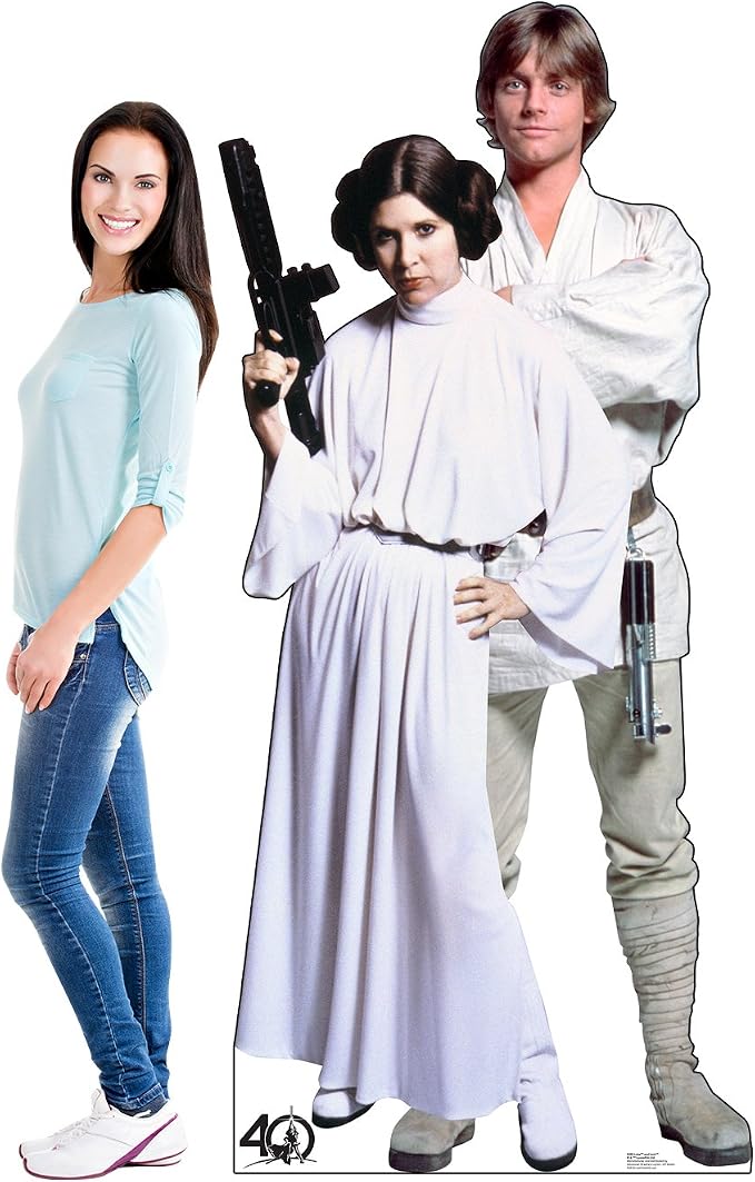 Cardboard People Luke & Leia Life Size Cardboard Cutout Standup - Star Wars 40th Anniversary