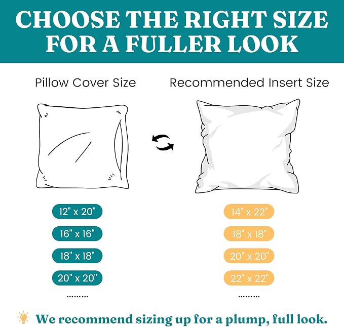 Oubonun 12x20 Inches Lumbar Throw Pillow Inserts, Pack of 4 White Soft Fluffy Plump Rectangle Cushion Stuffer Inserts for Sofa, Bed, Couch, Home Decor