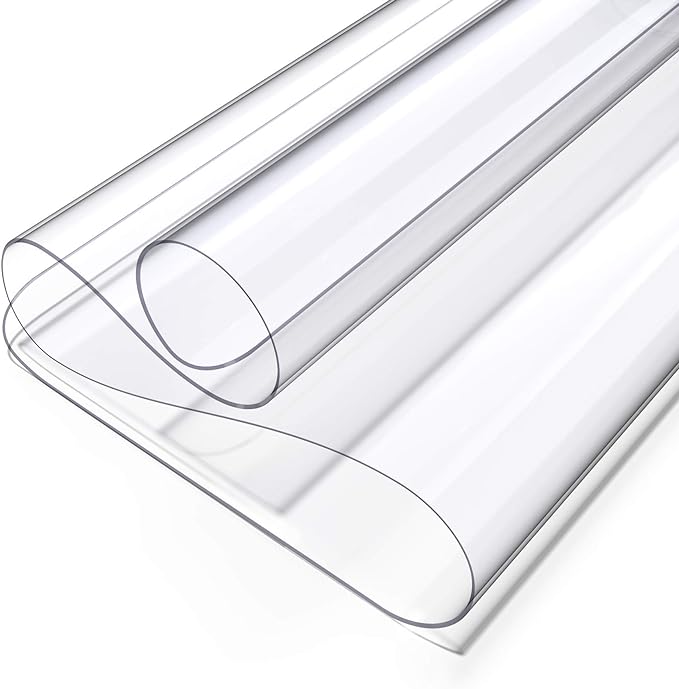 Oterri Clear Writing Desk Pad, 31.5’’x15.7” Heat Resistant Waterproof PVC Round Edge Durable Desk Protect Mat, Anti-Static Writing Mat Table Protector