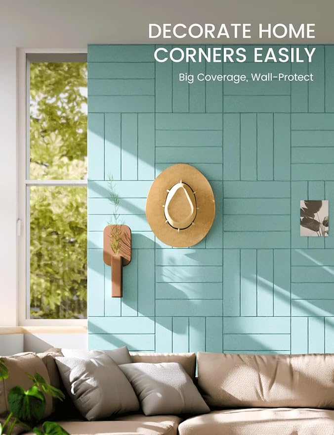 Fluxynara Large Felt Bulletin Board 48" x 36" Cork Board Alternative-12 Pack with 64 Safe Removable Adhesive Tabs, Cork Boards for Walls Cork Board for Home Office Classroom Pin Board-Teal Blue