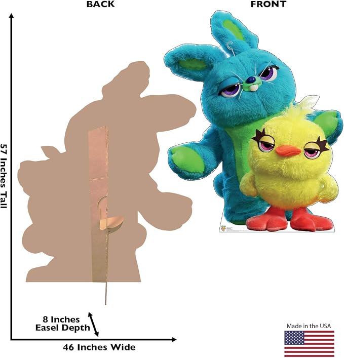 Cardboard People Ducky and Bunny Life Size Cardboard Cutout Standup - Disney Pixar Toy Story 4 (2019 Film)