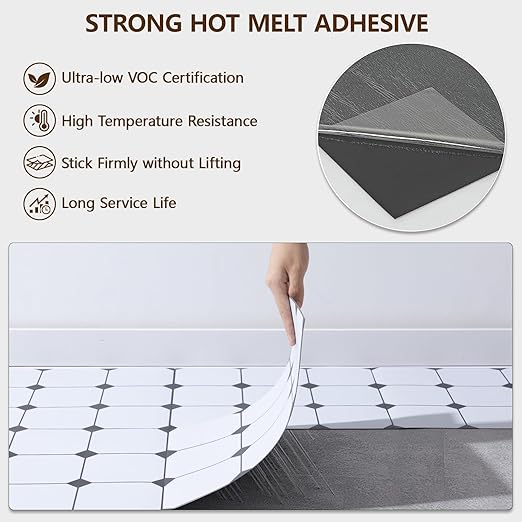 Peel and Stick Floor Tile, 30-Pack 12" x 12" Vinyl Flooring, Waterproof Self-Adhesive Luxury Vinyl Tiles, Easy DIY for Bathroom, Kitchen, Dinning Room, Cover 30 Sq. Checkered Marble