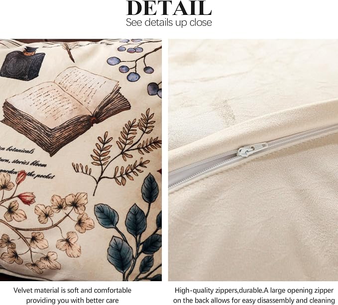 ISAENNE Designer Vintage Velvet Throw Pillow Cover,20"x12"-Xipeia | Pillow Cover,Concealed Zipper Design,Dragonfly Pattern,Sofas,Bedroom,Living Room,Lounge Chairs,All Season Home Decor