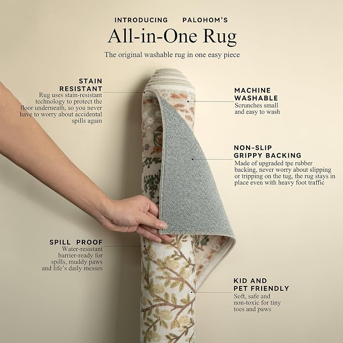Runner Rug Washable Kitchen Runner: 2'x 6' Hallway Runner Rugs Stain Resistant Non Slip Low Pile Soft Carpet Runner Rugs for Entryway Hallways Bedroom Indoor Laundry Room Farmhouse