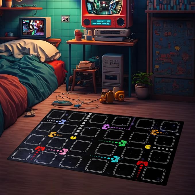 Gamer Area Rugs for Boys Bedroom, Gaming Rugs for Kids Room Home Decor Controller Gamepad Carpet Doormat 2'x3'