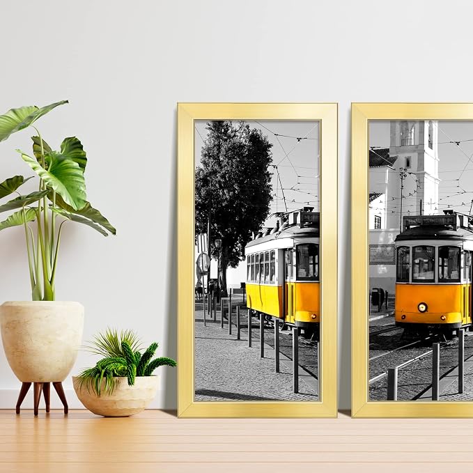 LaVie Home 10x20 Picture Frame Gold, Panoramic Picture Frame for Wall Decoration, Classic Gold Minimalist Style Suitable for Decorating Houses, Offices, Hotels（1 Pack）