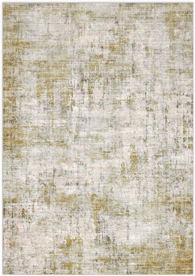 2x3 Rug for Entryway Hallway-No Slip Soft Carpets Modern Abstract Indoor Floor Stain Resistant Carpet for Bedroom Dining Room Farmhouse Nursery Home Office Tan