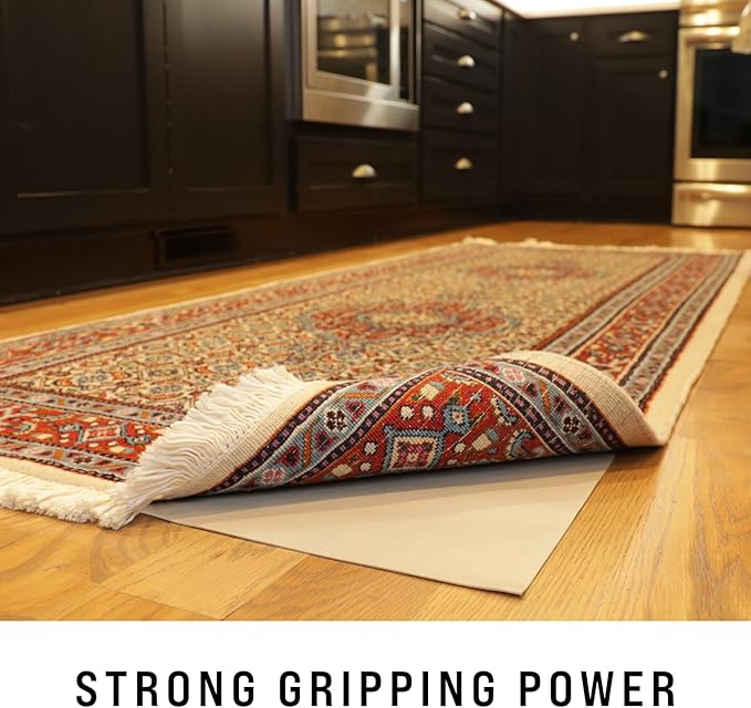 Grip-It Solid Grip Non-Slip Rug Pad for Area Rugs and Runner Rugs, Cushioned Rug Pad for Hardwood Floors 4' x 6'