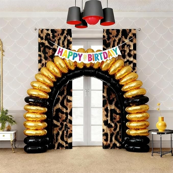 Leopard Print Curtains 42WX84H for Living Room Bedroom Cheetah Print Leopard Decor Brown for Bedroom Window Drapes Treatment Fabric 2 Panels