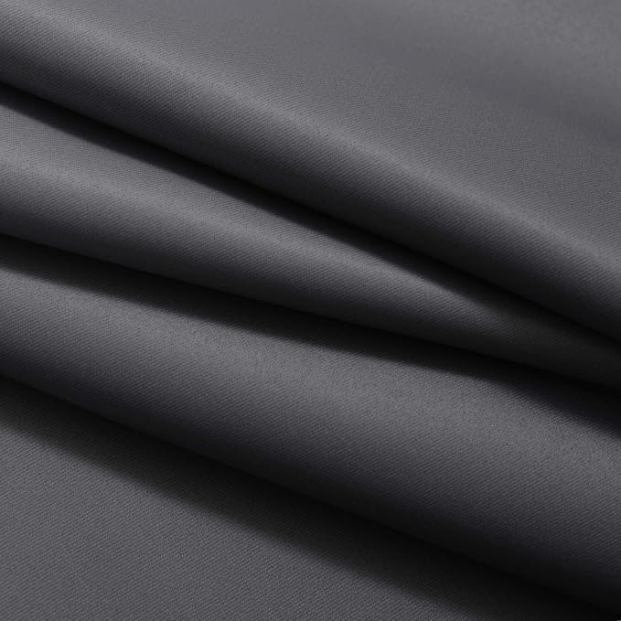Yakamok Ombre Curtains Black and Greyish White for Living Room,52Wx45L | Room Darkening Curtains 45,Thermal Insulated Gradient Color Drape,Light Blocking Grommet Window Curtains for Bedroom,2 Panels