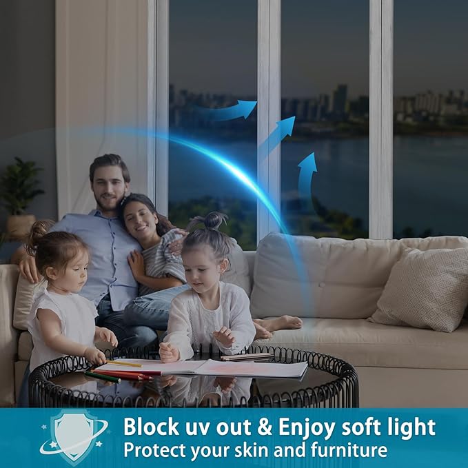Lmlpt One Way Window Film Privacy See Out Not in Windows Tint for Home Sun UV Blocking Dark Glass Tinting Films Heat Insulation Self-Adhesive Mirror Door Coverings Sticker,Magic Black,46.8X78.7inch