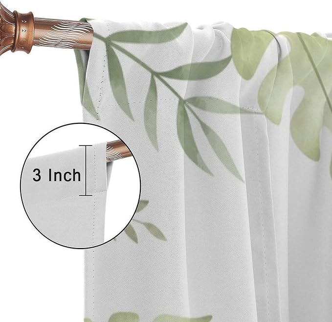 Nursery Curtains Jungle Safari Theme with Giraffe Print, Kids Room Classroom Decor, 42x45 Inches, 75% Blackout Fabric for Baby Nursery, Animal Cub Design, Easy Install & Machine Washable