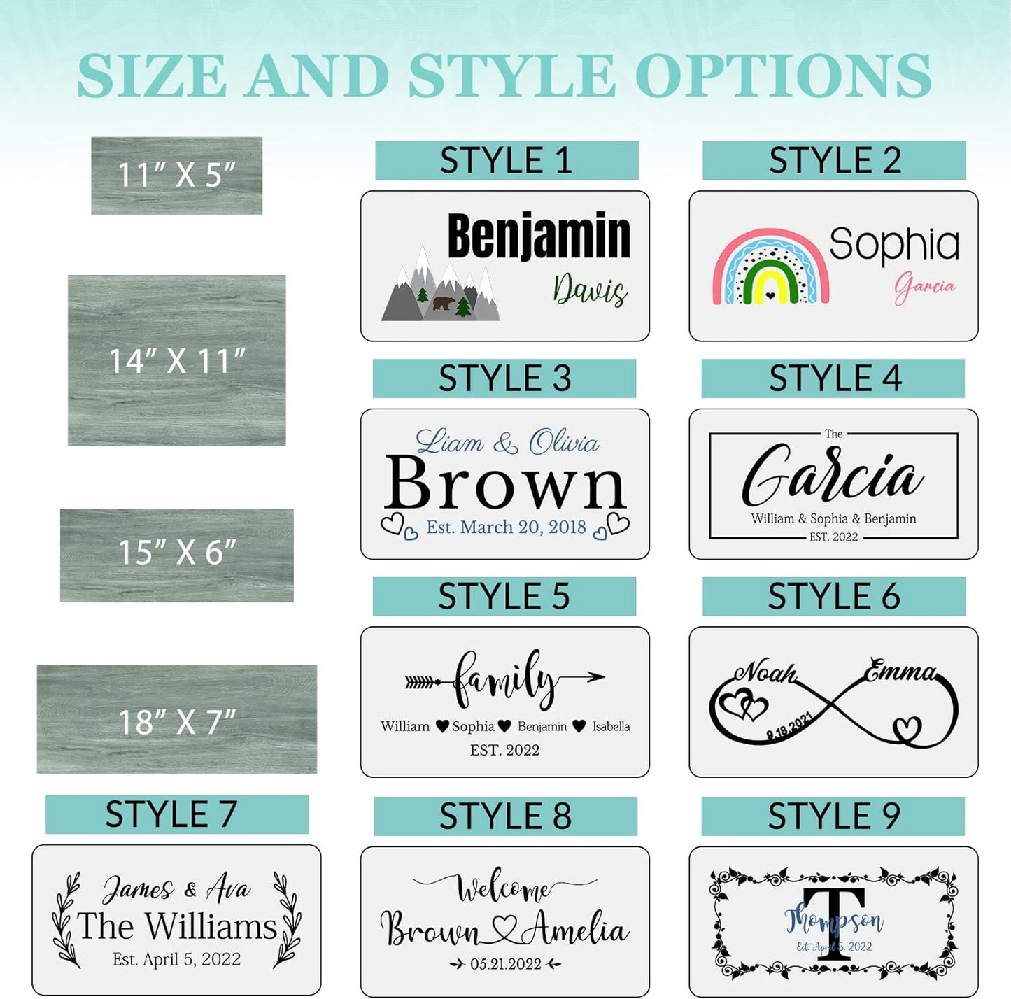 Custom Wood Sign Prsonalized Text Business Home Decor, Personalized Rustic Plaque Board Hanging Wooden Name Sign for Wall Art, Customized Signs Plank Decoration Gifts for Wedding Family Farmhouse Kitchen, Rectangle