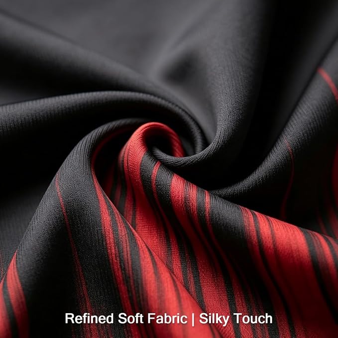Coxila Red and Black Ombre Curtains, Gothic Dark Aesthetic Soft Fabric Window Drapes for Gaming Room, Goth Room Decor, 2 Panels, Rod Pocket, 42 x 63 Inch