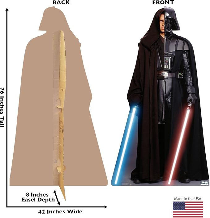 Cardboard People Anakin Skywalker/Darth Vader Life Size Cardboard Cutout Standup - Star Wars Prequel Trilogy