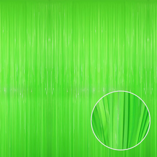 GOER 3.2 ft x 8.2 ft Party Backdrop Party Streamers for Birthday,Graduation,New Year Eve Decorations Wedding Decor(4 Packs,Candy Lime Green)