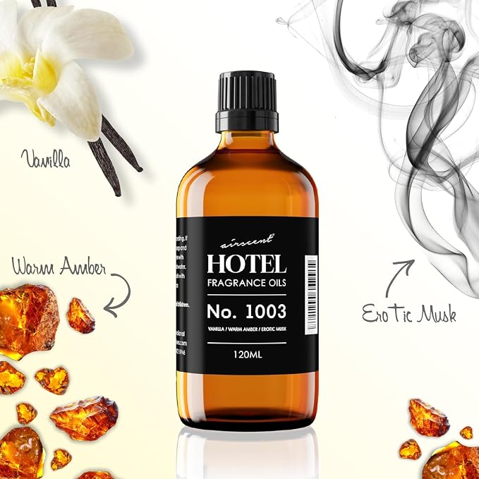 AirScent Hotel Diffuser Oil No. 1003 - Vanilla Warm Amber Musk - 30 mL | Asian Garden Hotel Scent - Premium Fragrance Oil for Ultrasonic and Waterless Diffusers and Crafting - 1fl oz Bottle