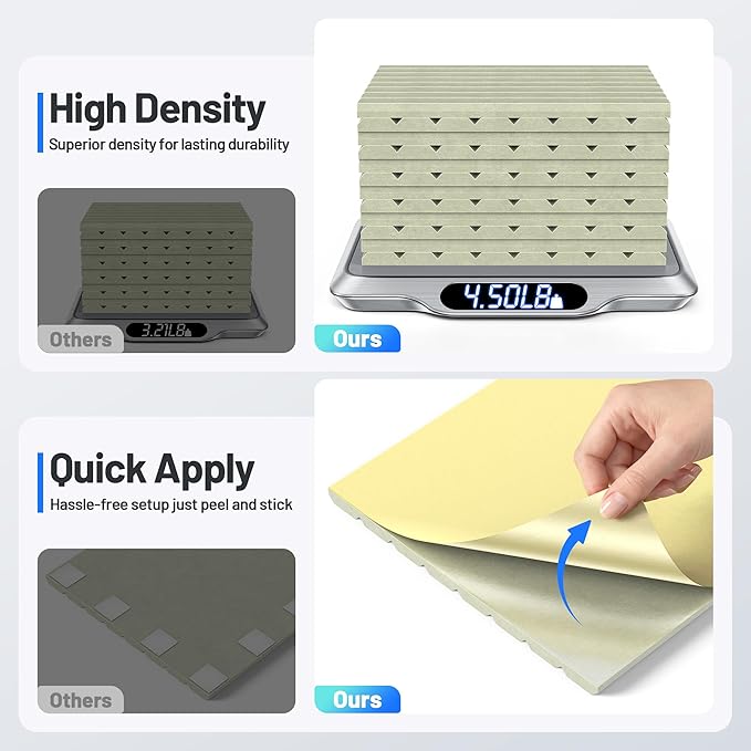12 Pack Sound Proof Foam Panels for Walls, Acoustic Panels with Self-Adhesive 12" X 12" X 0.4" Slatted Soundproof Wall Panel, High Density Sound Absorbing Panel for Gaming Recoding Studio Decor-Sage
