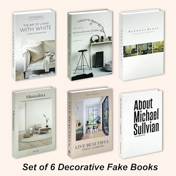 6 PCS DIY Faux Books for Decoration, Designer Luxury Modern Fake Decorative Books for Shelves Living Room Decorative Objects Entry Decor, Home Bookshelf Decor Coffee Table Stacked Book (Multicolor)