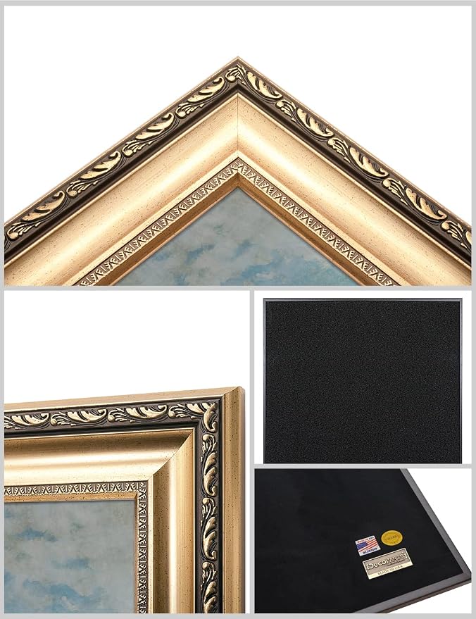 DECORARTS - Washington Crossing the Delaware by Emanuel Leutze, Giclee Print w/Golden Frame for Wall Decor. Picture Size: 24x16 Total Size w/Frame: 30x22 in