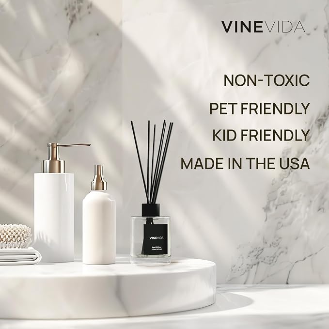 VINEVIDA Prime Reed Diffuser for Home & Bathroom | Long-Lasting Scent Sticks Set | Oil Stick Diffuser | Bathroom Scent - Room Fragrance No. 1206