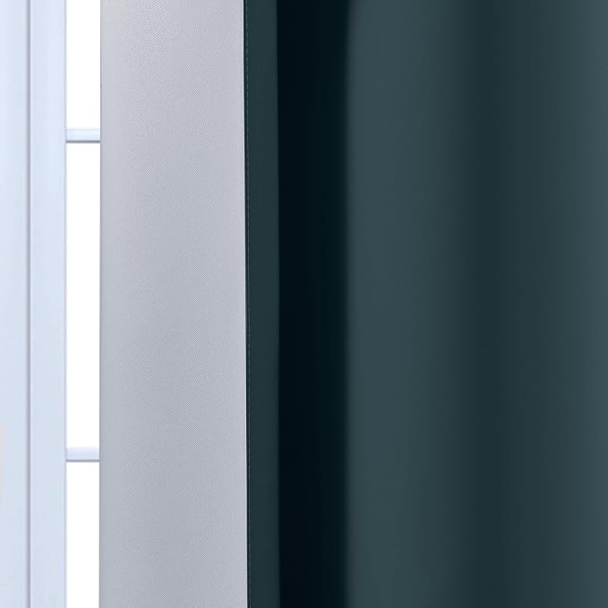Yakamok Ombre Curtains Stone Blue and Greyish White for Living Room,52Wx84L | Room Darkening Curtains 84,Thermal Insulated Gradient Color Drape,Light Blocking Grommet Window Curtains for Bedroom,2 Panels