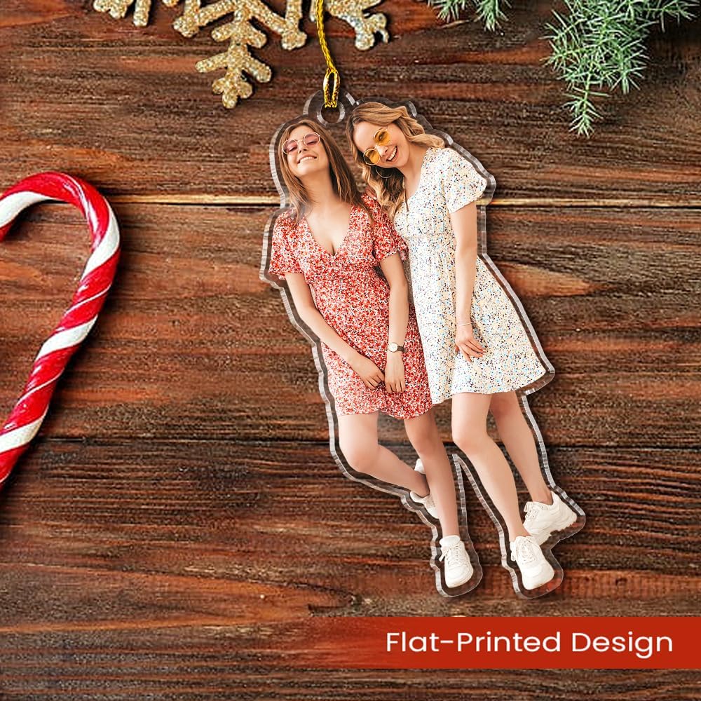 Personalized Custom Photo Ornament, Acrylic Christmas Keepsake for Girls & Women, Hanging Decor