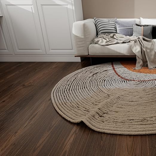 Wood Grain Textured Peel and Stick Vinyl Flooring Planks 54 Sq.ft for Personalize Your Space with Rustic Warmth Style | Temporary Transformation for Flexible Living for Bathroom, Kitchen, Rental
