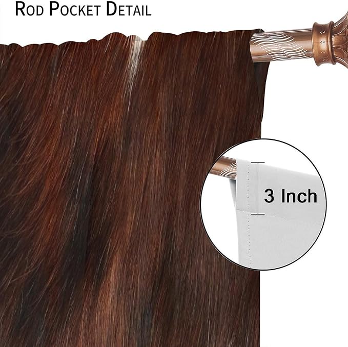 Cow Blackout Curtain,Animal Print Brown Cowhide Western Rustic Farm Farmhouse Window Treatments Rod Pocket Curtain for Bedroom Living Room Kitchen Decor Drapes 42x54in