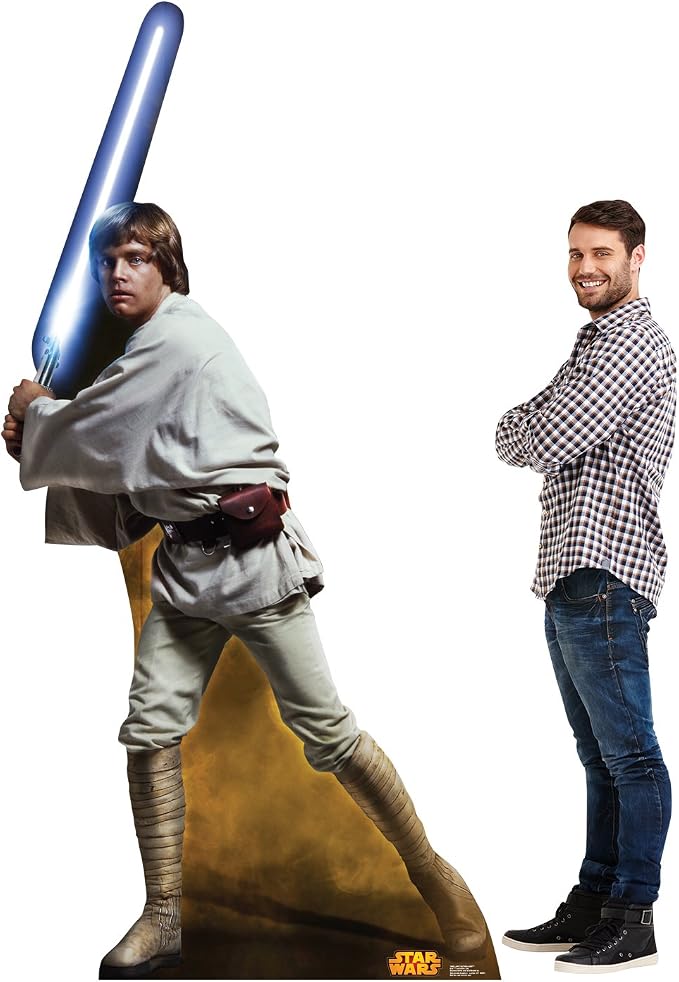 Cardboard People Luke Skywalker Life Size Cardboard Cutout Standup - Star Wars Classics Retouched