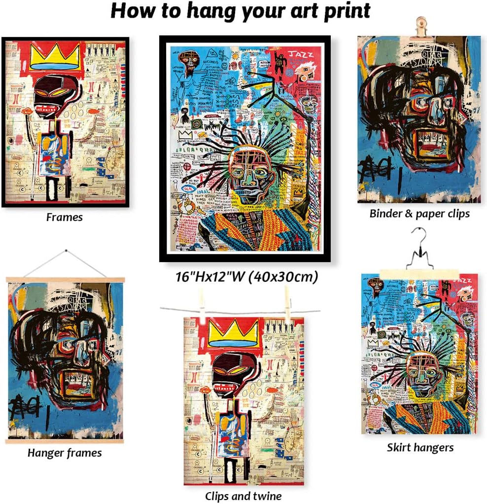 3 Pcs Street Wall Art Modern Abstract Pictures Poster Prints Wall Decor Artist Blue Color Print Canvas Painting for Living Room Bedroom Bathroom Office Home Decorations Unframed