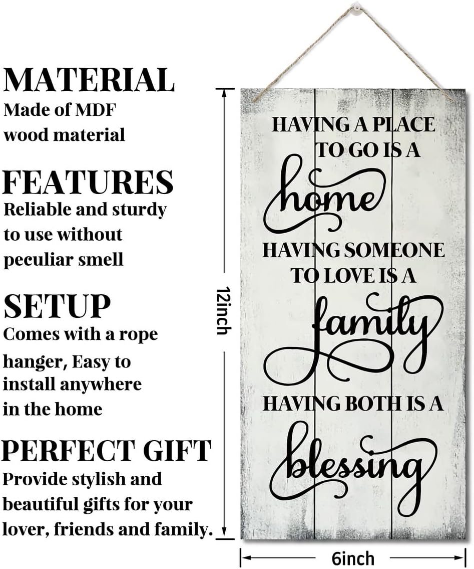 Having Somewhere to Go Decor Sign, Printed Wood Wall Art Sign, Housewarming Gifts, Funny Home Signs Decor, Hanging Wood Sign Home Decorative, Rustic Farmhouse Wood Sign Decor Wall Art 12x6 in