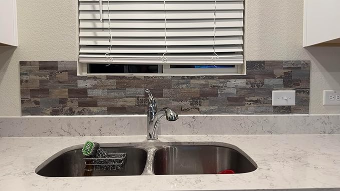 2026 New Upgrade Peel and Stick Backsplash Tile, Peel and Stick 11.34" X 11.57" Wall Tile for Kitchen, Bathroom, Fireplace, Laundry (Nature Light, 10 Packs)