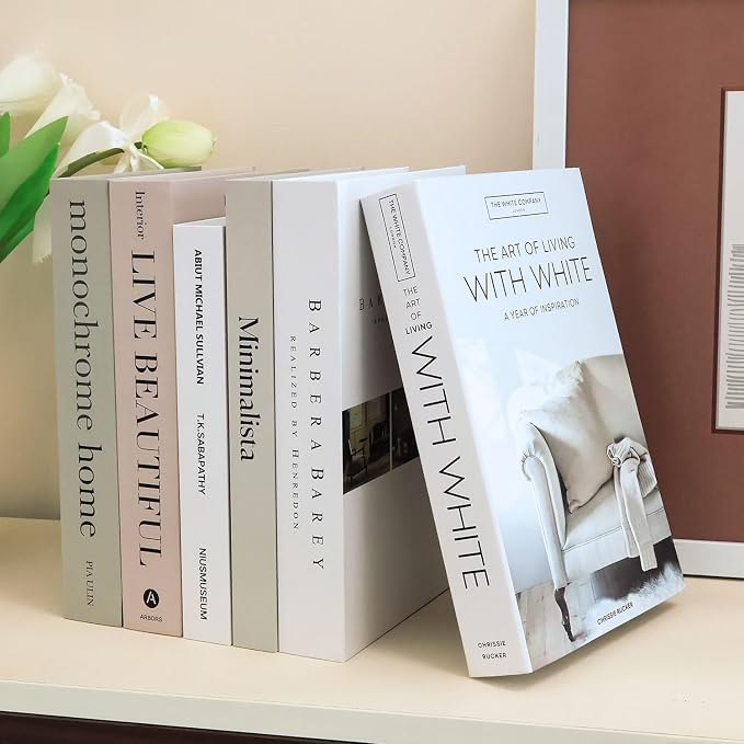 6 PCS DIY Faux Books for Decoration, Designer Luxury Modern Fake Decorative Books for Shelves Living Room Decorative Objects Entry Decor, Home Bookshelf Decor Coffee Table Stacked Book (Multicolor)