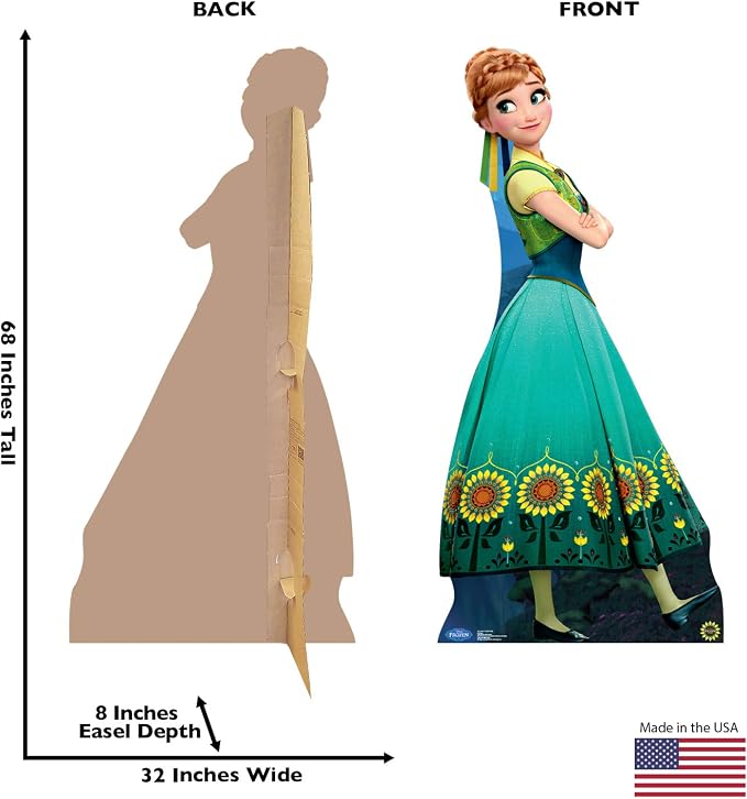 Cardboard People Anna Life Size Cardboard Cutout Standup - Disney's Frozen Fever (2015 Short Film)