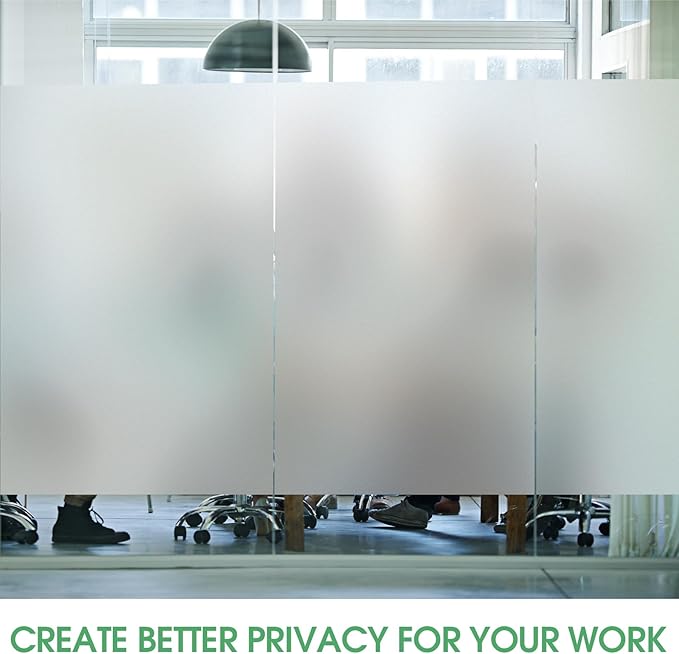 STATINT Window Film Privacy, Frosted Non Adhesive Window Stickers, Anti UV Opaque Removable Static Cling Glass Coverings for Home Kitchen Bathroom Office, Matte, 29.5 Inch X 13.1 Feet