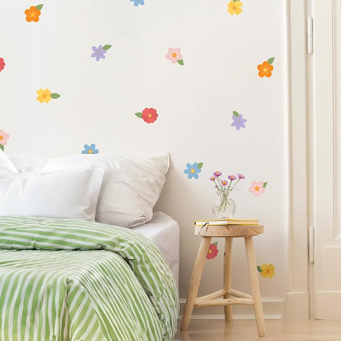 Teddylabels - Wildflowers - Easy-to-Apply & Removable Wall Stickers: Transform Your Toddlers Bedroom with Durable, Vibrant Peel-and-Stick Wall Decor – Stickers for Kids