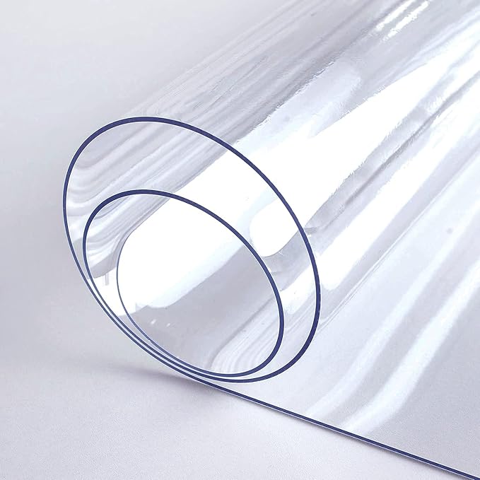 LovePads Clear Desk Mat 12 x 54 Inch, 1.5mm Thick Clear Table Protector, Waterproof Plastic Table Cover Protector, PVC Desk Protector Mat, Vinyl Desk Cover for Desktop, Coffee & Dining Table