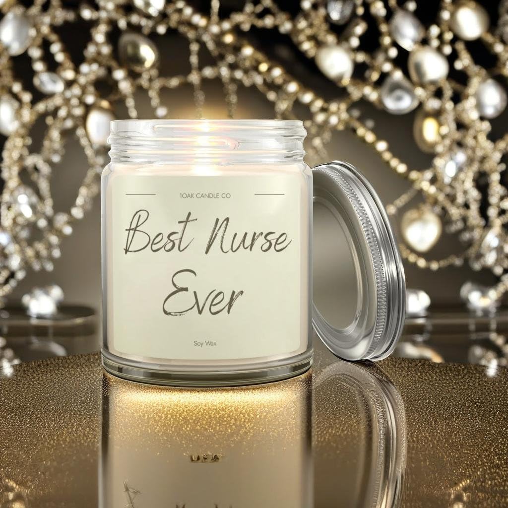 1OAK Vanilla Scented Nurse Candle - Best Nurse Gifts for Women, Men - RN Graduation Gift