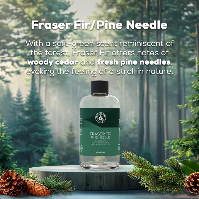Aroma Country Fraser Fir Luxury Diffuser Oil Refill (8.5 Fl Oz) | Hotel-Inspired • Long-Lasting Home Fragrance • for Aromatherapy, Reed Diffusers, Diffuser Machines & Room Sprays